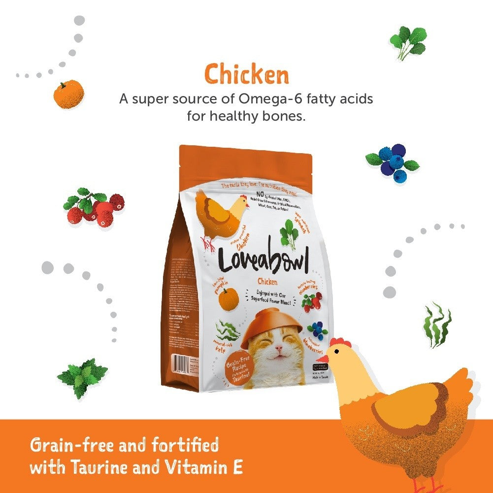 Loveabowl CAT Grain Free Dry Food 150g | Complete Diet, Kibbles