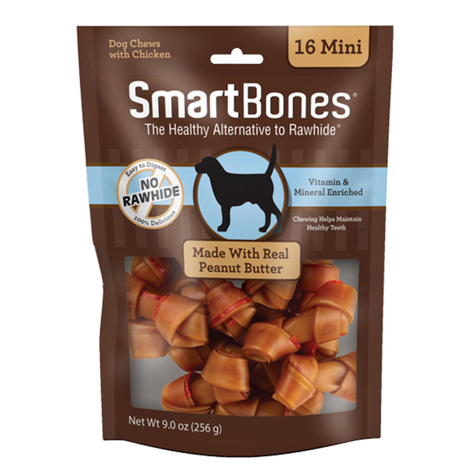 Smartbones Classic Bone Chew | Chicken, Bacon Cheese |Peanut Butter, Dental, Grain Free Holistic