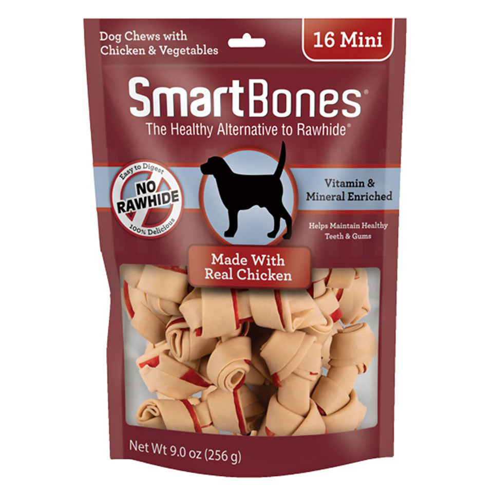 Smartbones Classic Bone Chew | Chicken, Bacon Cheese |Peanut Butter, Dental, Grain Free Holistic