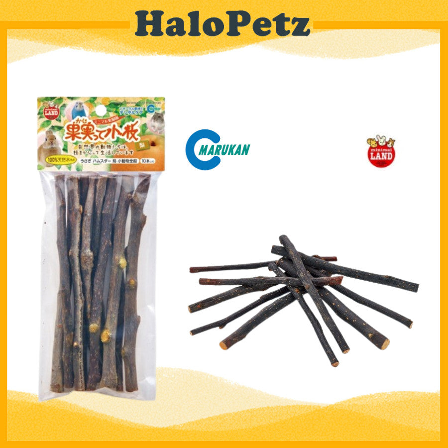 Marukan Tree Twigs Small Animals | Papaya| Grape | Peach |Timothy Stick Apple