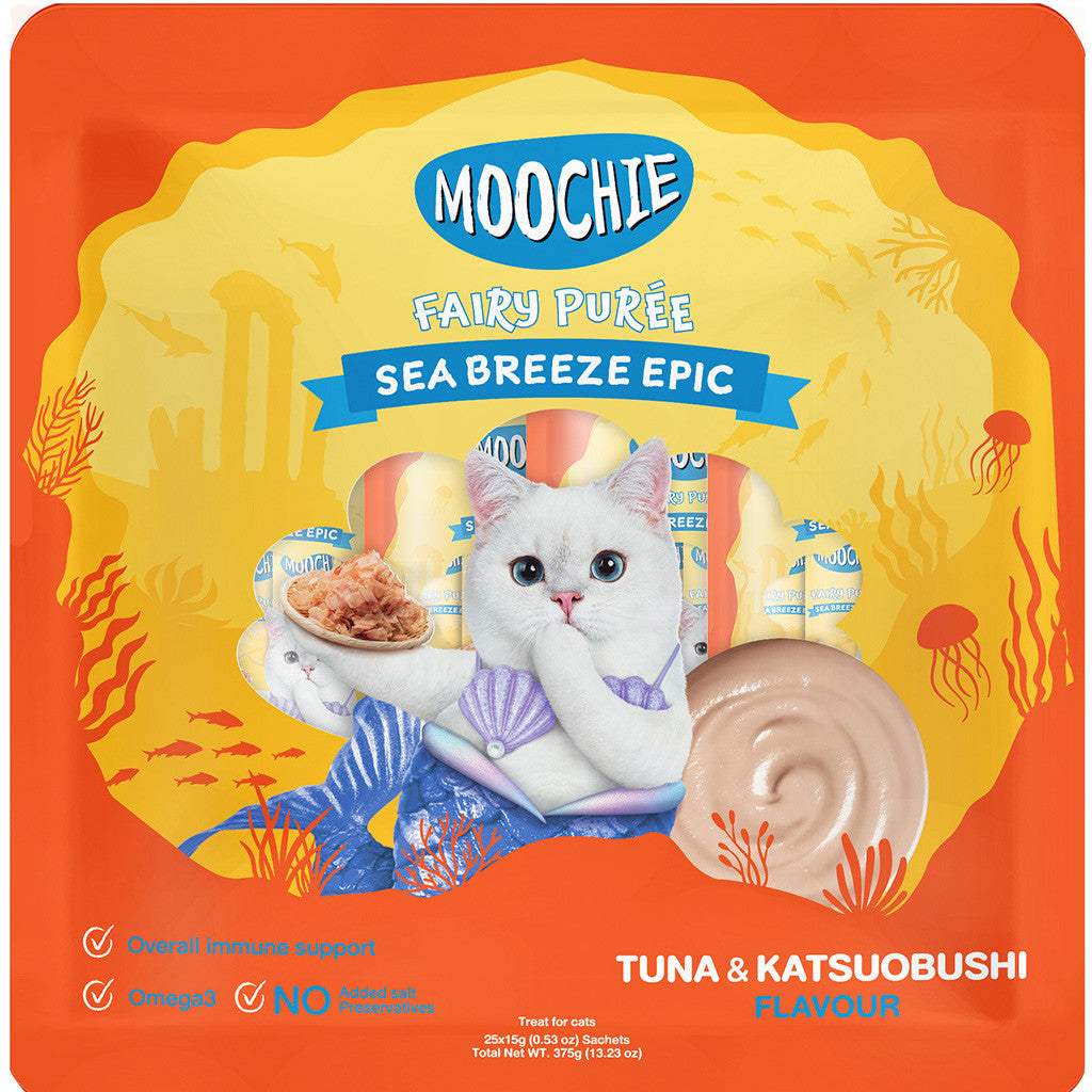 Sheba Melty Cat Treats 20 Sticks | Moochie Purée 25 Sticks | Lickable Cat Treats Bundle