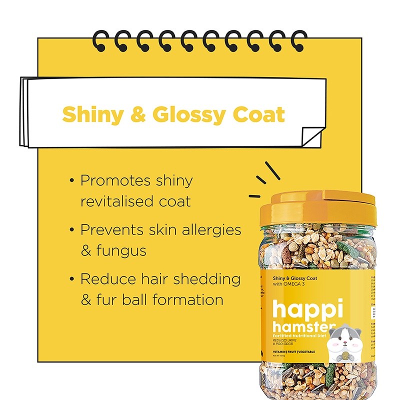 Happi Hamster Fortified Nutritional Diet for Hamsters 600g | Complete Hamster Food