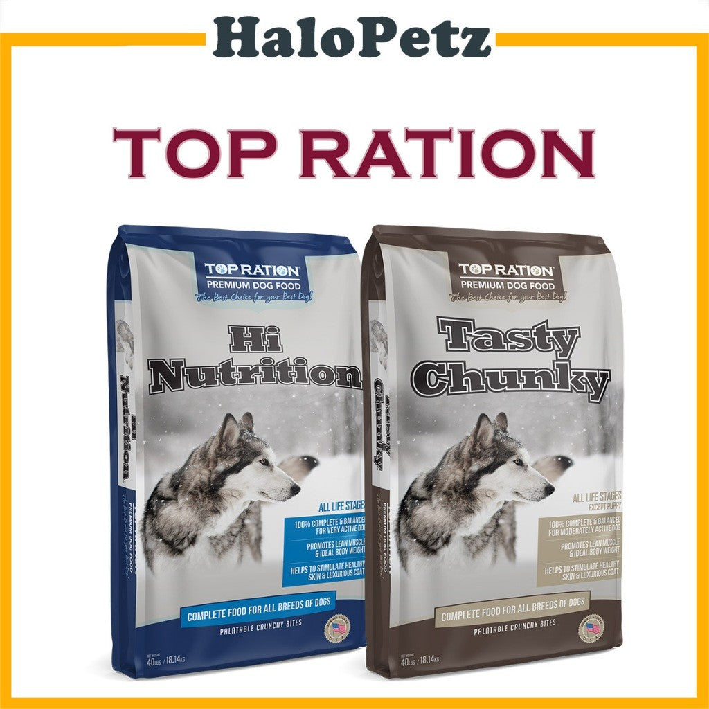 Top Ration Premium Dry Dog Food 18kg | Hi Nutrition Tasty Chunky