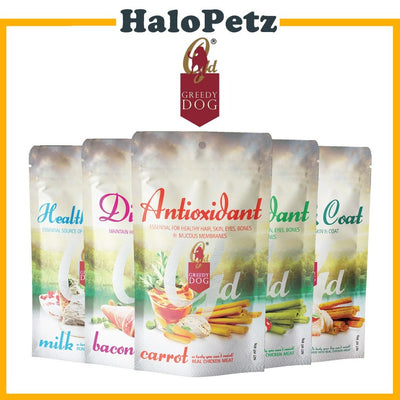 [Mix & Match] Greedy Dog Treats 80g - Metabolism, Skin & Coat, Digestion, Healthy Teeth and Bones