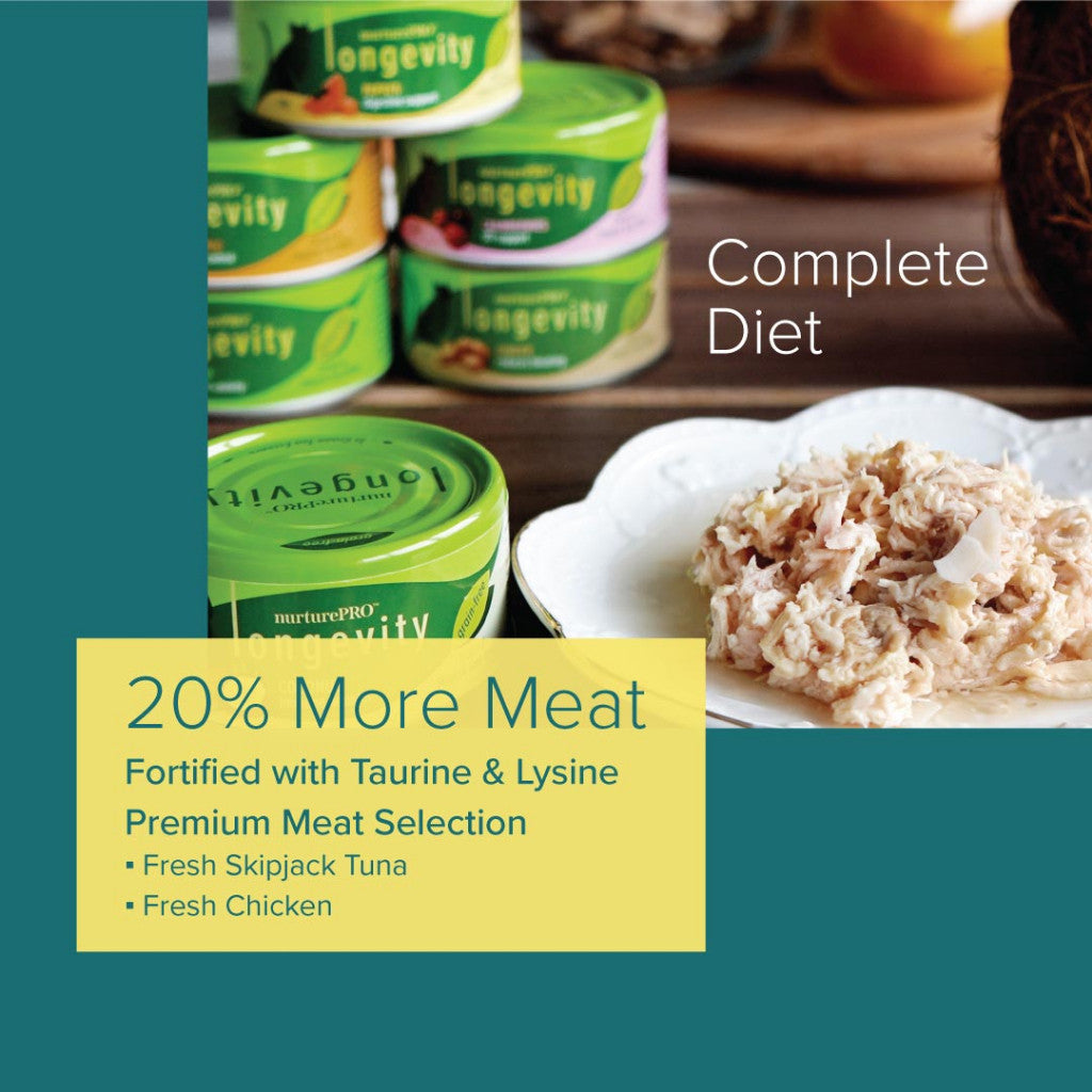 [Mix Match] NurturePRO Longevity Chicken & Tuna Wet Cat Food 80g