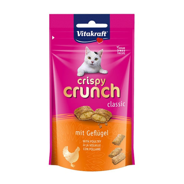 Vitakraft Cat Yums & Crispy Crunch Treats Snacks -Salmon Chicken Cat Grass | Dental Care, Anti-Hairball, Cheese, Salmon