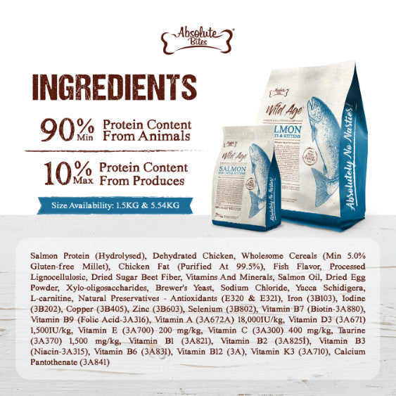 Absolute Bites Cat Wild Age Dry Food | Life Stage Nutrition for Cats