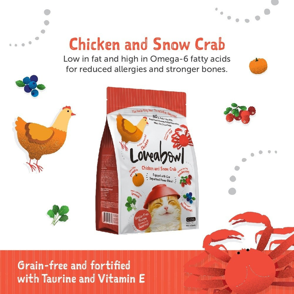 Loveabowl CAT Grain Free Dry Food 150g | Complete Diet, Kibbles
