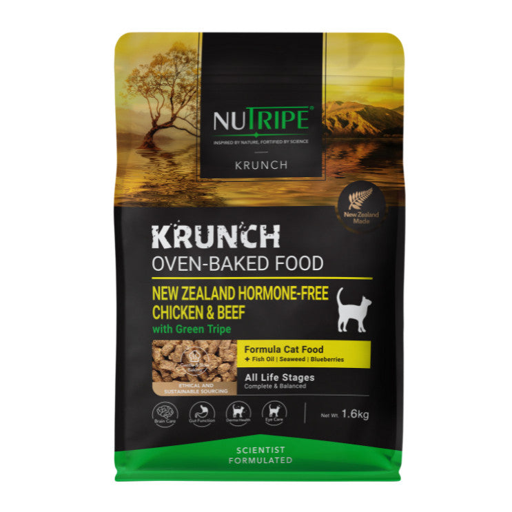 Nutripe Cat Krunch Oven-Baked with Green Tripe Cat Food