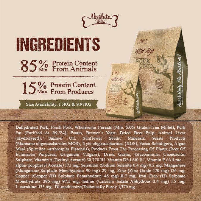 Absolute Bites Dog Wild Age Dry Food | Life Stage Nutrition for Dogs