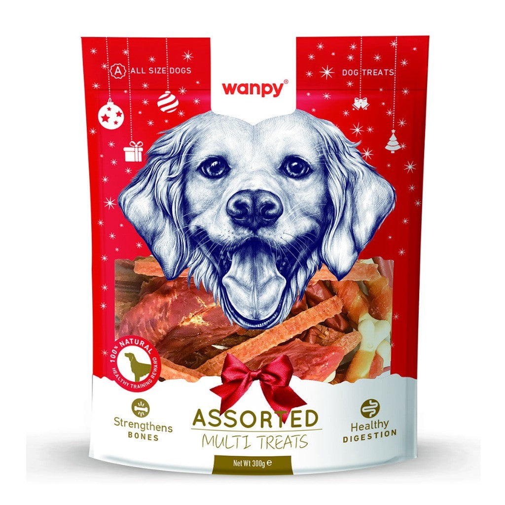 Wanpy Assorted Dog Treats | Jerky | Biscuit | Steaks | Strips | Slice | Sausage | Twist | Chicken Cheese Duck Beef
