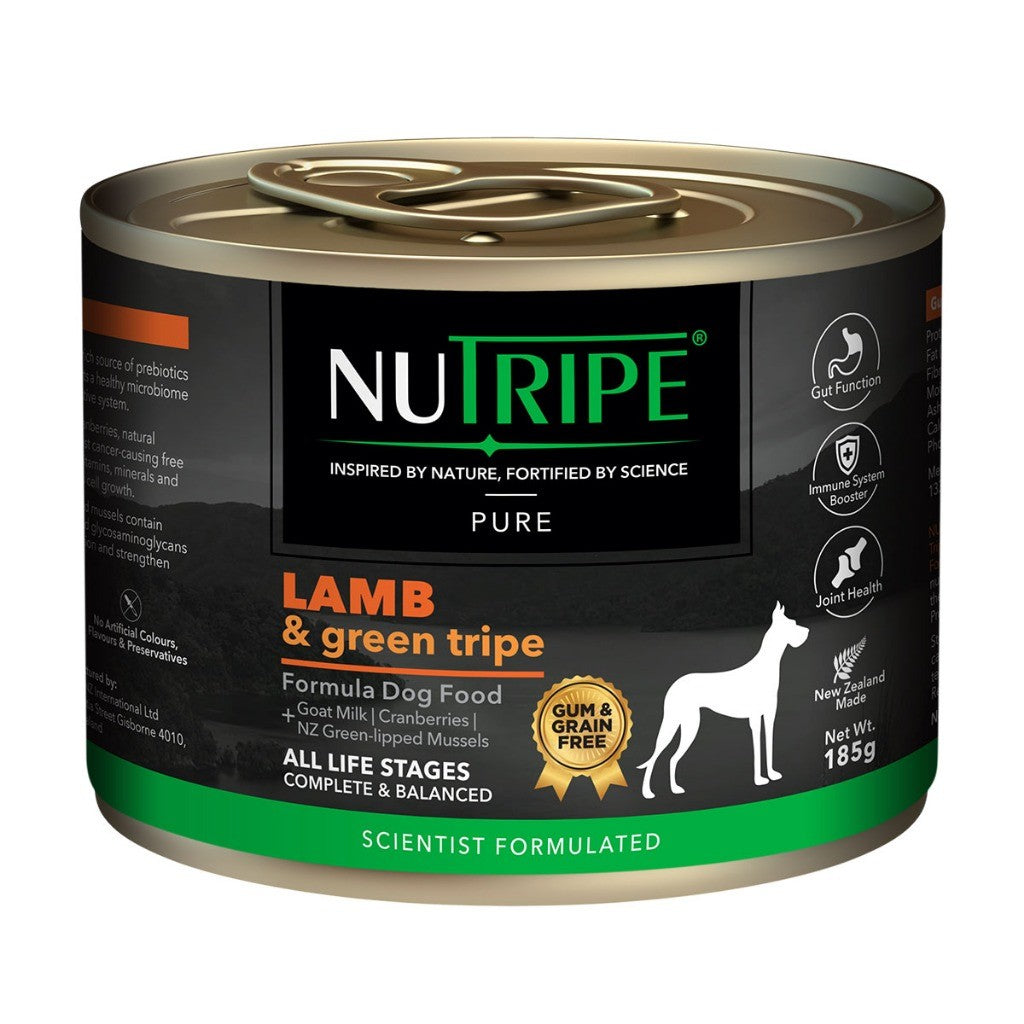 Nutripe Pure with Green Tripe Dog Wet Food 185g