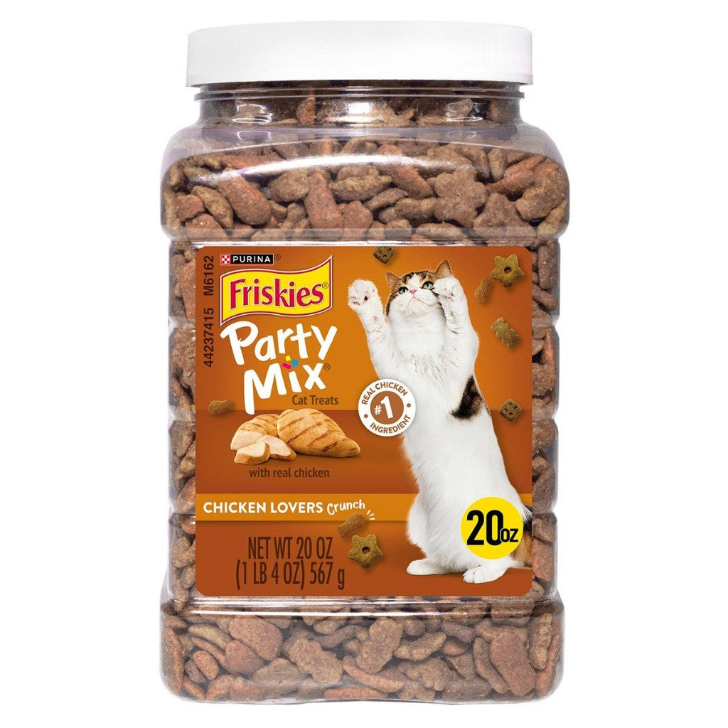 Friskies Party Mix Cat Treats Tub 20oz | Chicken | Gravy-licious