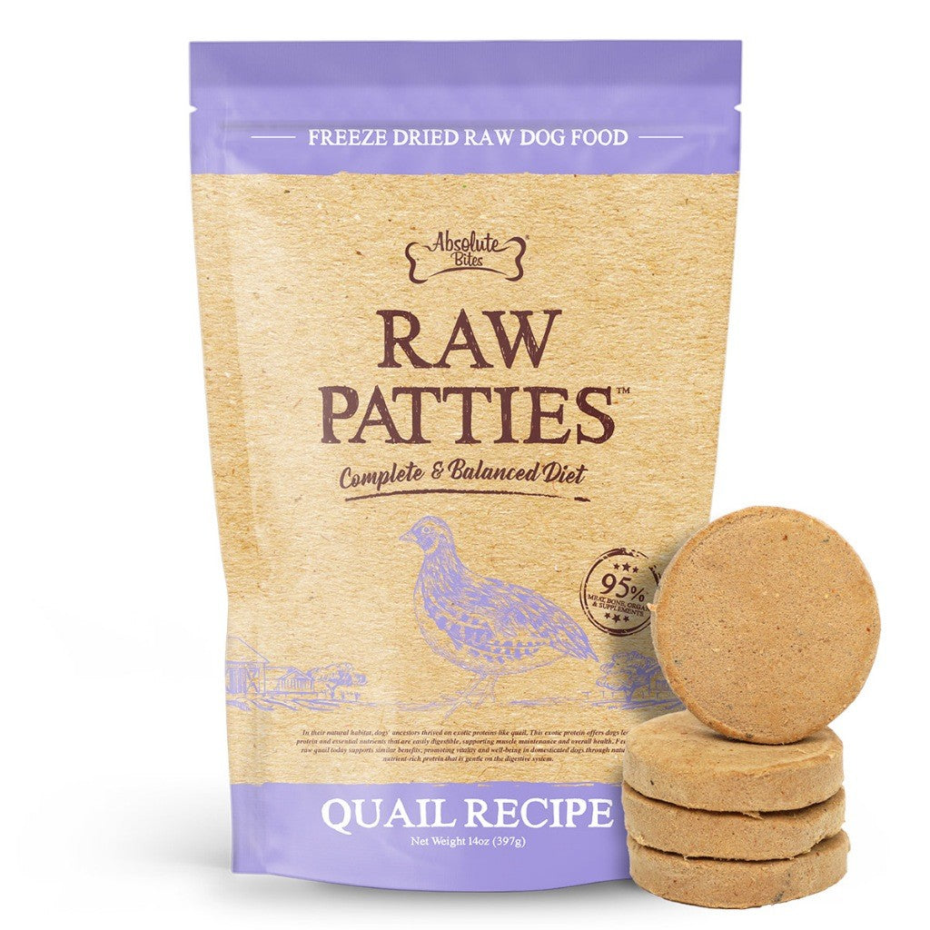 Absolute Bites Freeze Dried Raw Patties Dog Food 14oz