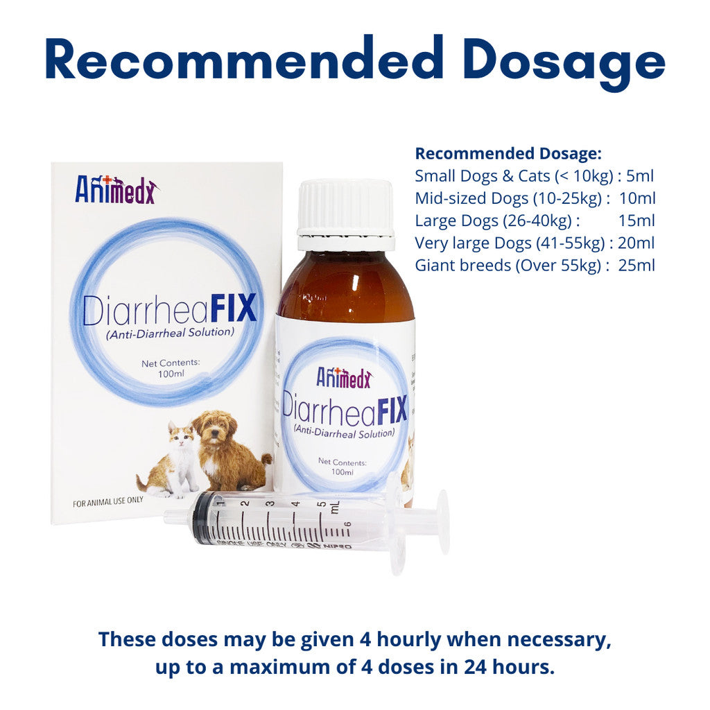 Animedx Diarrhealfix 100ml | Anti-Diarrhea Treatment for Dogs & Cats