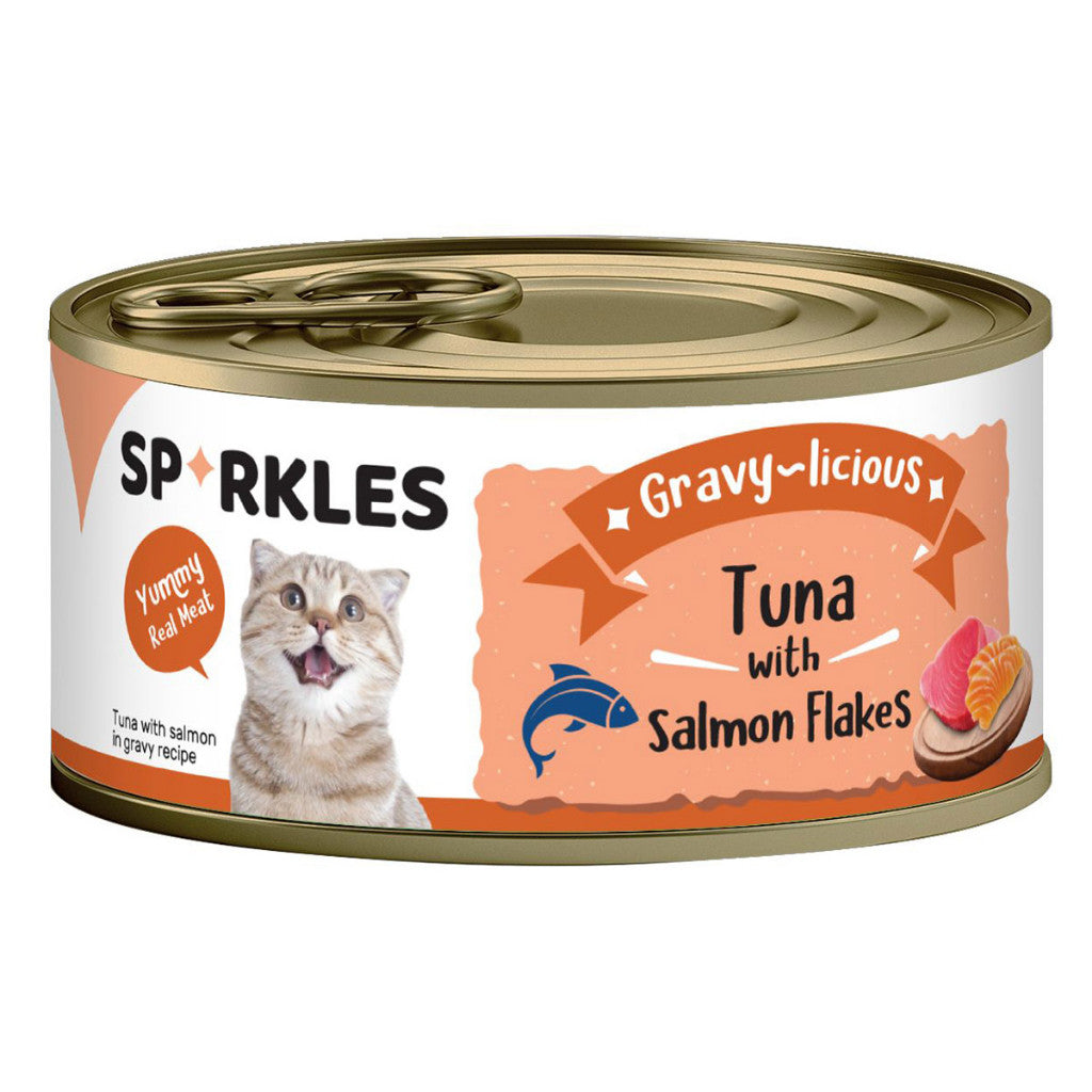 [24 Cans] Sparkles Cat Can 80g - Chicken, Gravy-licious, Jelly-licious -Tuna