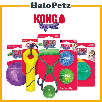 Kong Squeezz Dog Toy | Action Ball, Crackle, Dental, Goomz Football, Geodz & Tennis