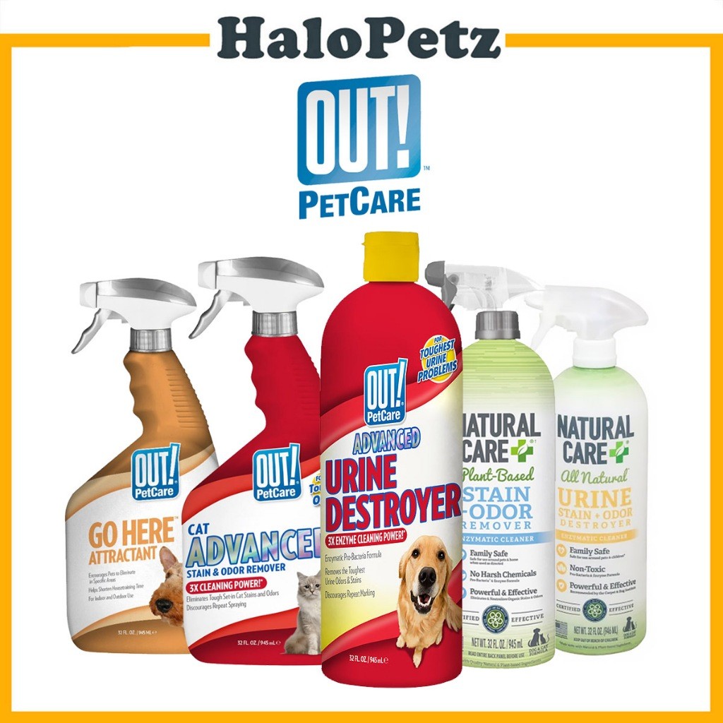 Out! Natural Care Stain & Odor Remover Dog Spray | Urine Cat | Puppy Training