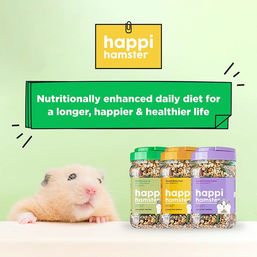 Happi Hamster Fortified Nutritional Diet for Hamsters 600g | Complete Hamster Food