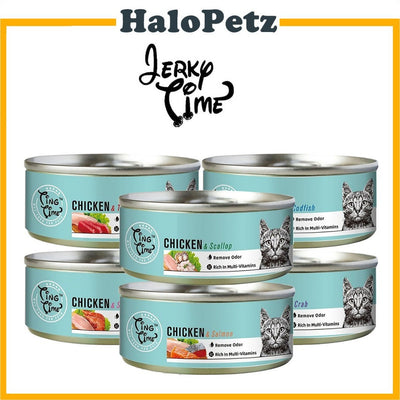 Jerky Time Ting Time CAT Can 95g -Chicken, Scallop, Crab, Shrimp, Cod, Tuna, Assorted