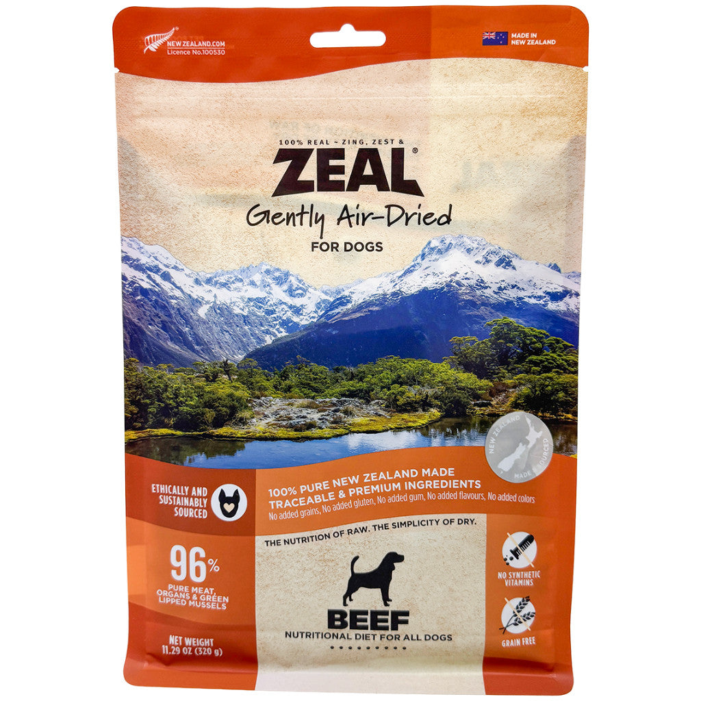 Zeal Gently Air-Dried Dog Food | Beef | Salmon | Lamb