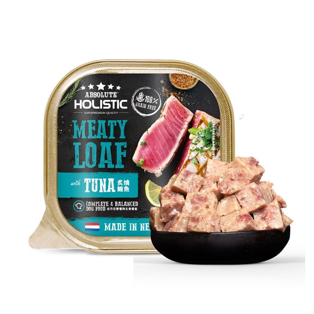 Absolute Holistic Meatloaf Dog Tray Food 100g | Salmon Lamb Duck | Wet Dog Food