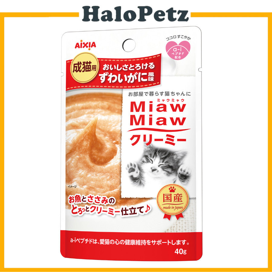 Aixia Miaw Miaw Cream Wet Food 40g For Cats | Topper