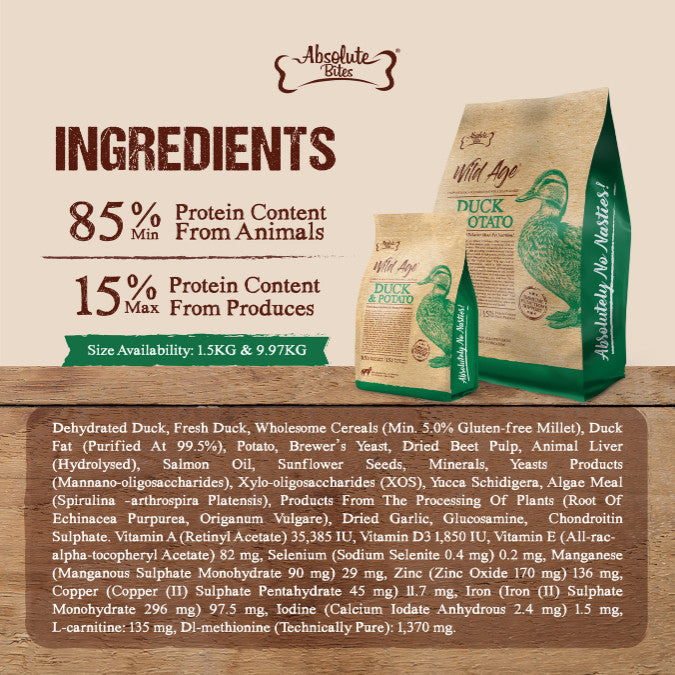 Absolute Bites Dog Wild Age Dry Food | Life Stage Nutrition for Dogs