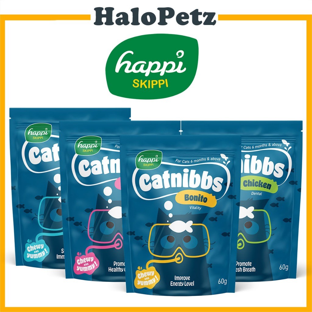 Happi Skippi Catnibbs Soft & Chewy Cat Treats 60g