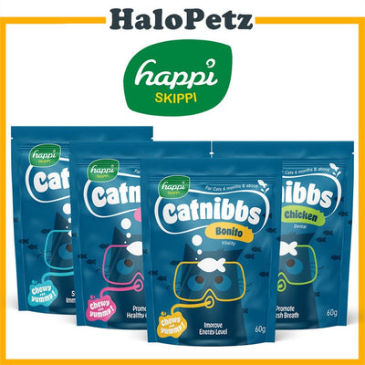Happi Skippi Catnibbs Soft & Chewy Cat Treats 60g