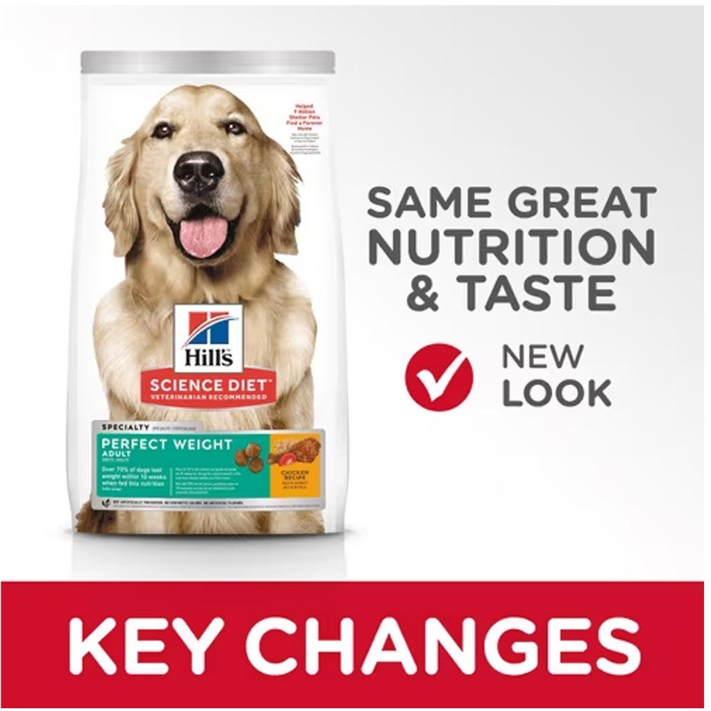 Hill's Science Diet Adult Perfect Weight Dry Dog Food 25lbs | Clinically Proven Weight Management