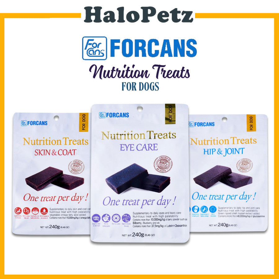 Forcans Nutrition Treats for Dogs 240g- Skin & Coat | Hip & Joint | Eye Care