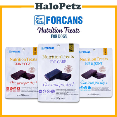 Forcans Nutrition Treats for Dogs 240g- Skin & Coat | Hip & Joint | Eye Care