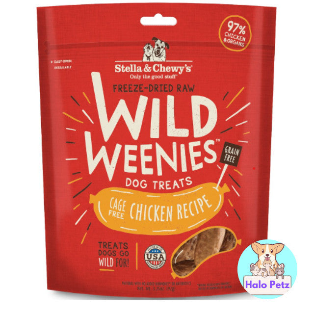 Stella & Chewy's Wild Weenies Freeze-Dried Raw Dog Treats 3.25oz