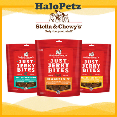 Stella & Chewy's Just Jerky Bites Dog Treats 6oz | Single Ingredient Freeze-Dried Raw