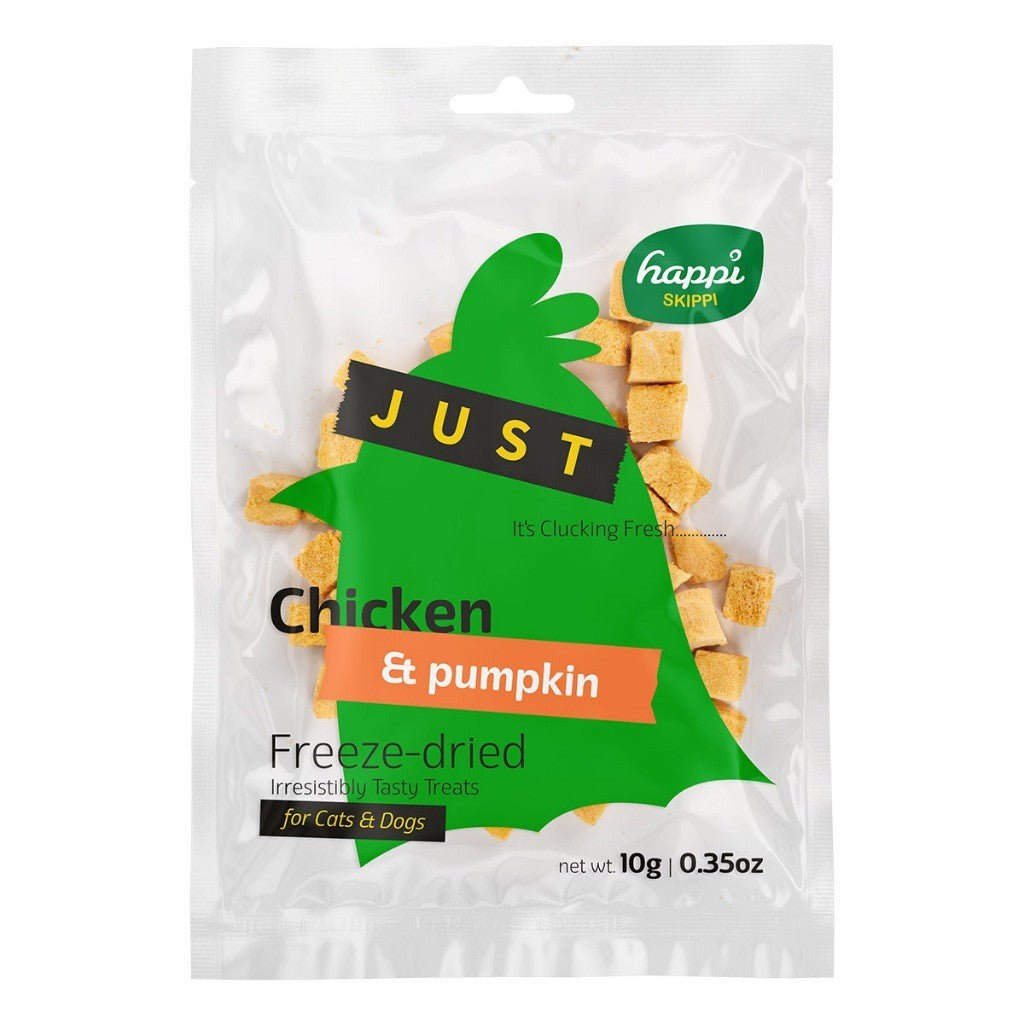 Happi Skippi Just Freeze-Dried Treats | Dog | Cat | Chicken | Cranberry | Salmon | Pumpkin | Cat Grass