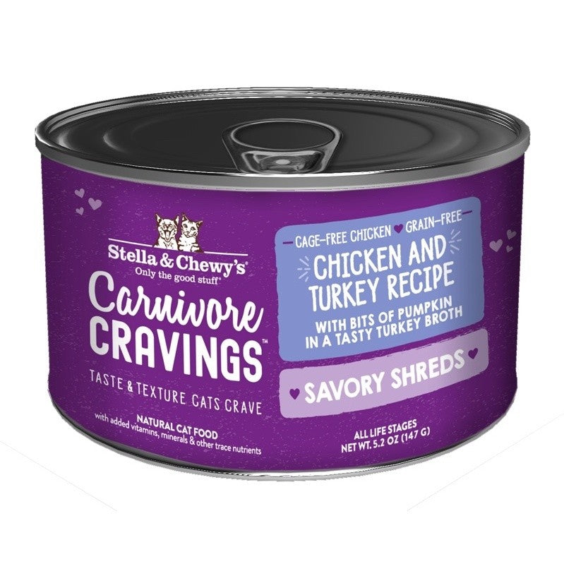 Stella & Chewy’s Carnivore Cravings Purrfect Pate or Savory Shreds Wet Canned Food