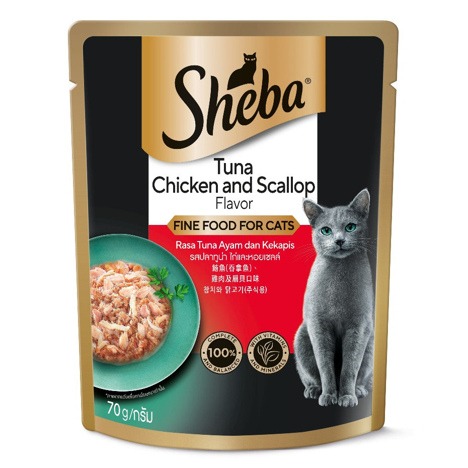 Sheba Wet Cat Food Pouch 70g | Premium Wet Food for Cats