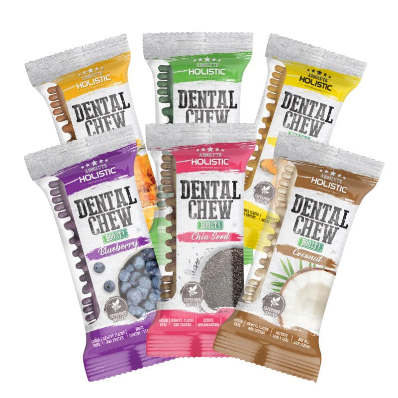 Happi Doggy & Absolute Holistic Grain-Free Dog Dental Chew Treat 25g