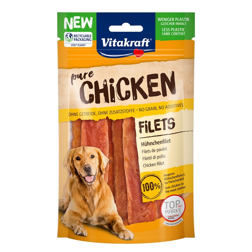 Vitakraft Pure Dog Treats Snacks 80g | Chicken, Lamb, Beef, Duck, Ham
