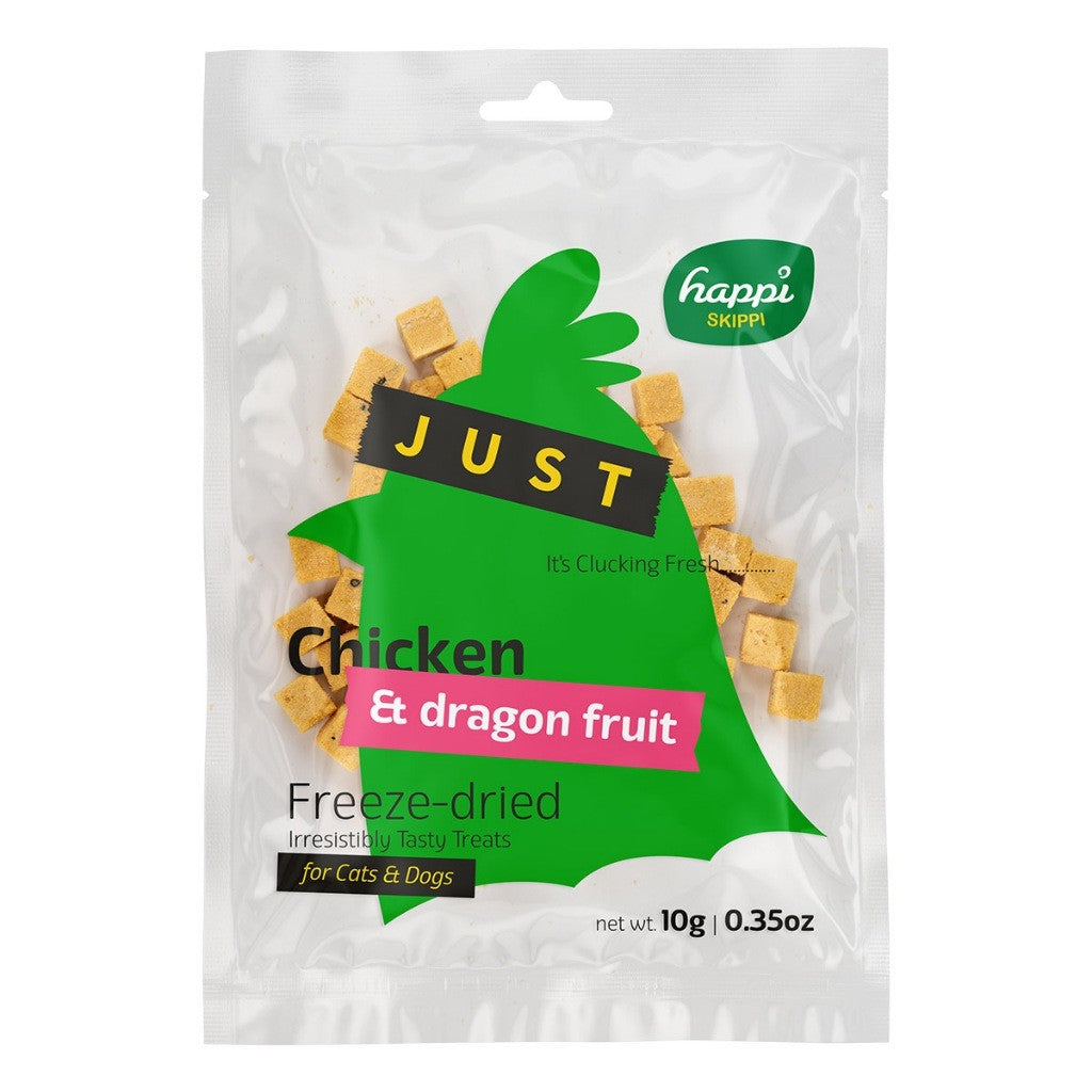 Happi Skippi Just Freeze-Dried Treats | Dog | Cat | Chicken | Cranberry | Salmon | Pumpkin | Cat Grass