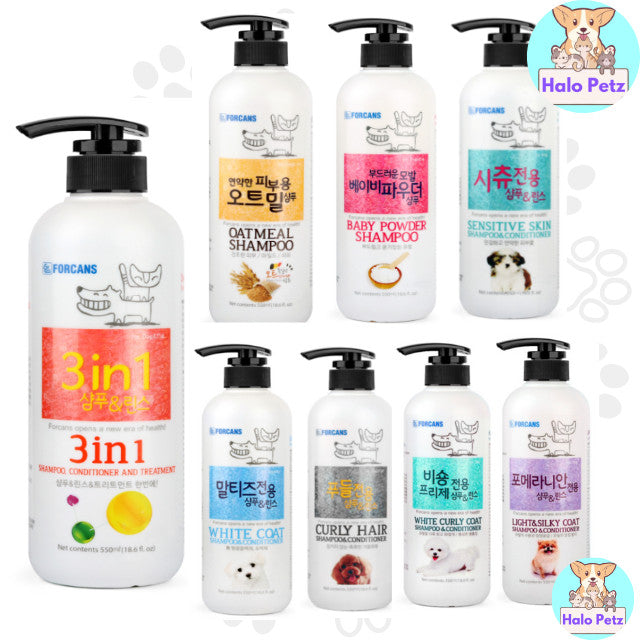 Forcans Dog Shampoo & Conditioner 550mls | Perfume | Spray | Oatmeal