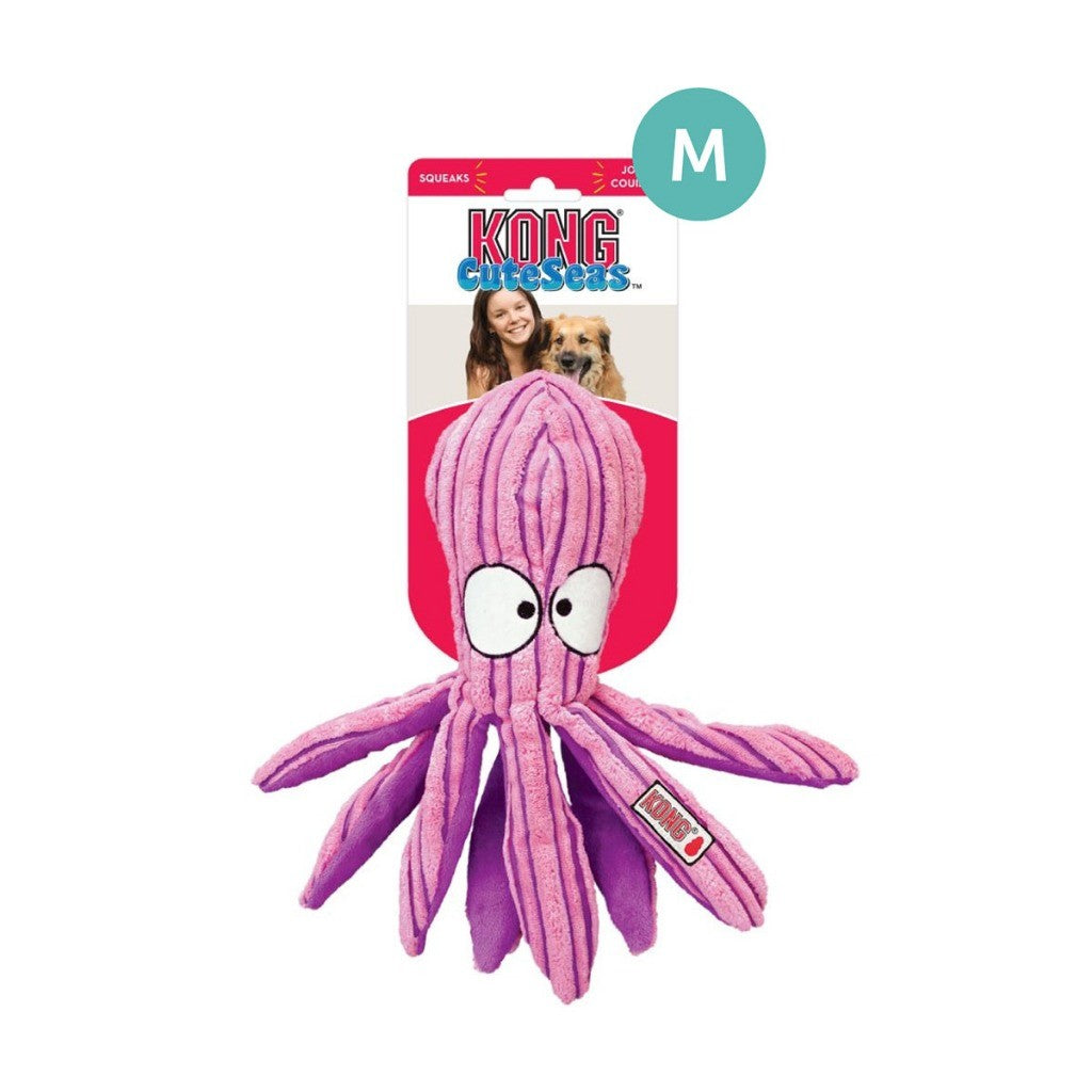 Kong Cuteseas Plush Dog Toy | Octopus | Whale | Shark | Seahorse