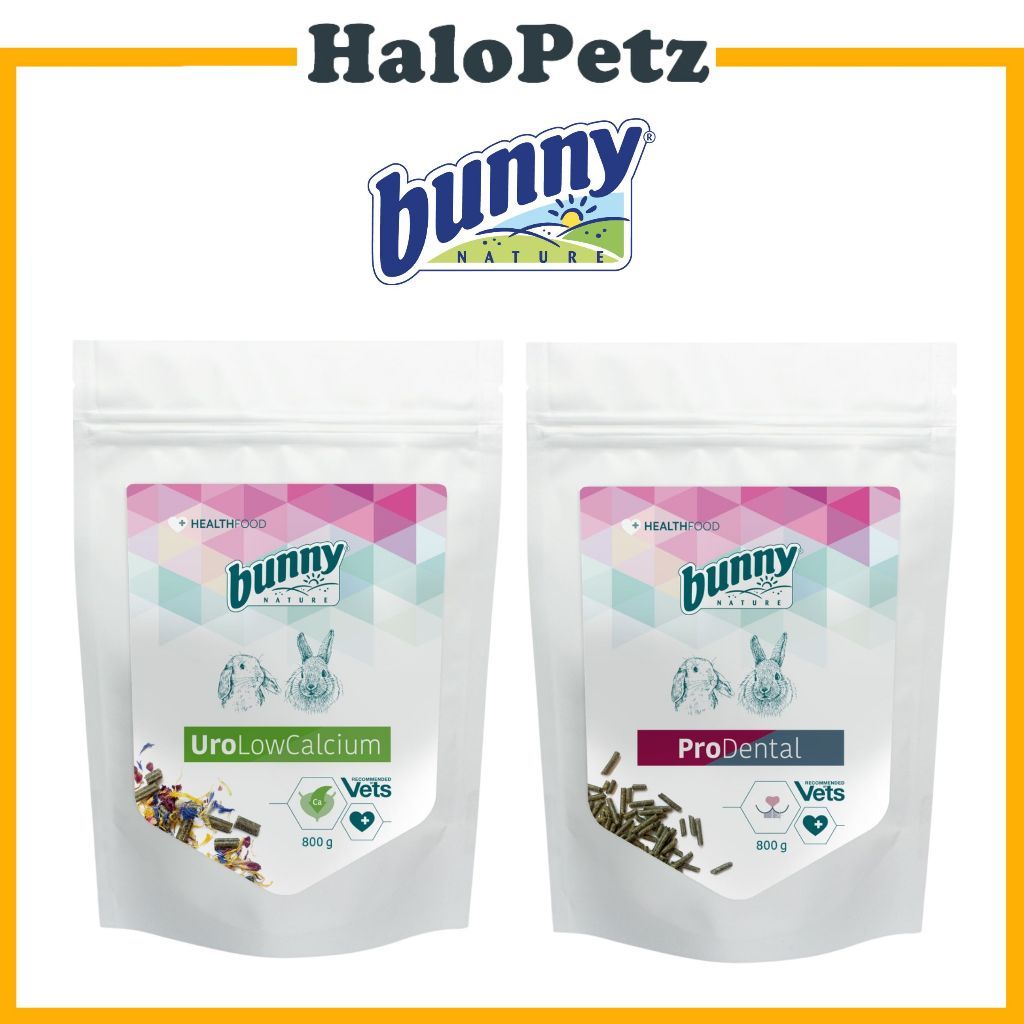 Bunny Nature Health UroLowCalcium & Pro Dental 800g | Complete Feed for Adult Dwarf Rabbits