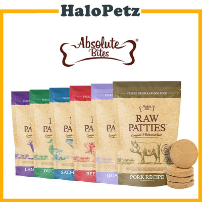 Absolute Bites Freeze Dried Raw Patties Dog Food 14oz