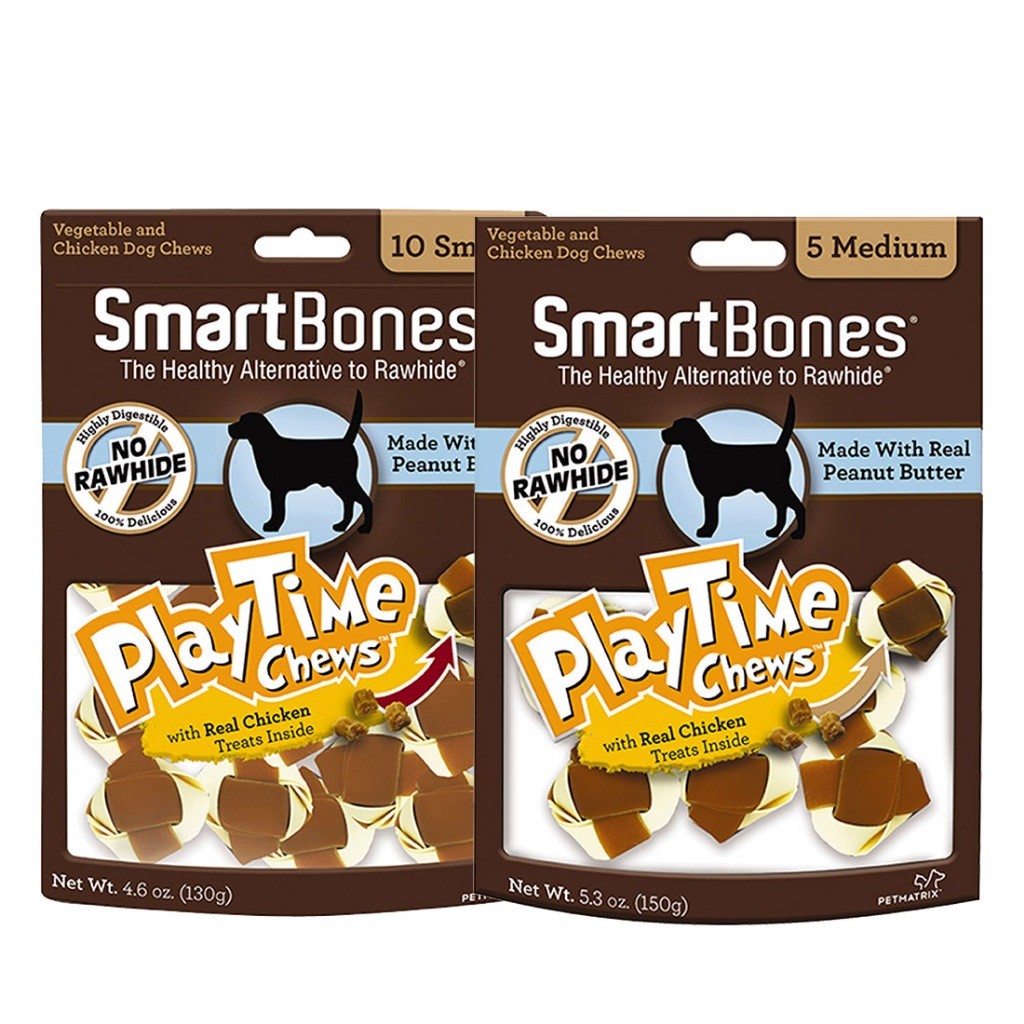 SmartBones PlayTime Dental Chews | Chicken | Peanut Butter