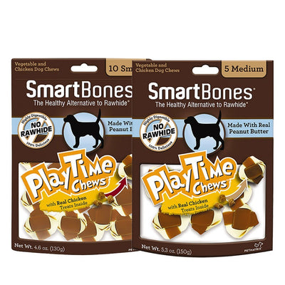 SmartBones PlayTime Dental Chews | Chicken | Peanut Butter