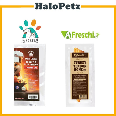 AFreschi Turkey Tendon Dog Treat (M) | Bone Chew