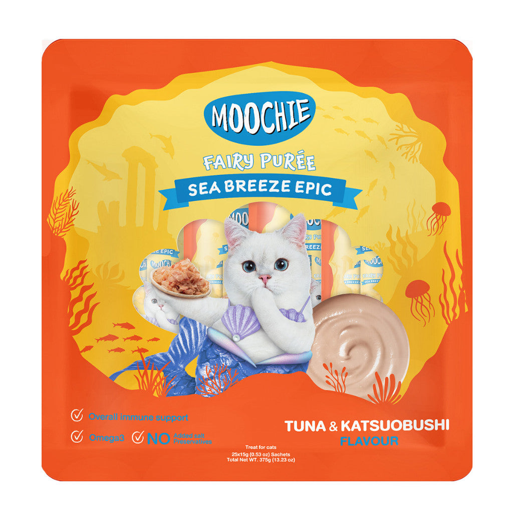 Sheba Melty Cat Treats 20 Sticks | Moochie Purée 25 Sticks | Lickable Cat Treats Bundle