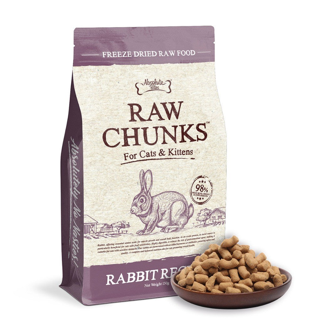 Absolute Bites Cat Raw Chunks Freeze Dried Raw Food
